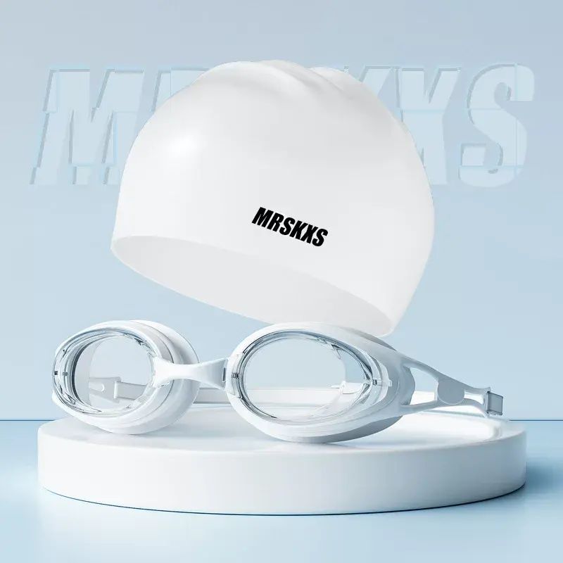 泳镜防水防雾高清近视游泳眼镜专业男女士硅胶泳帽组合潜水装备