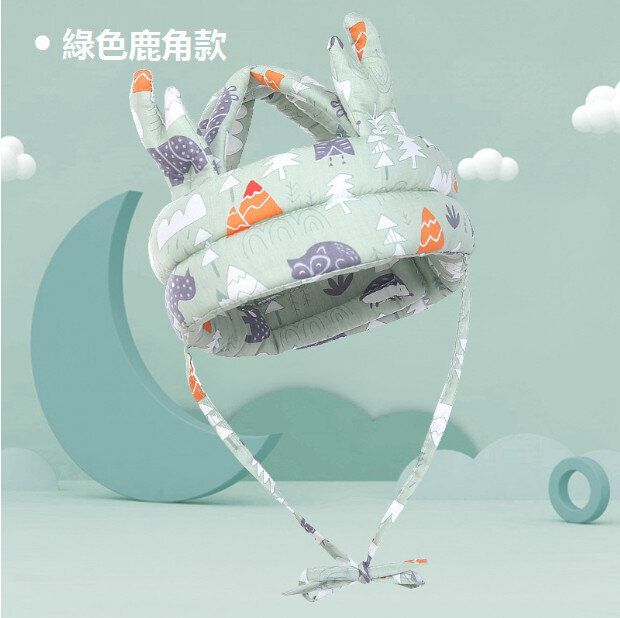 嬰兒防摔護頭帽（綠色森林鹿角款升級版）（尺寸： 70*10*2.5CM）