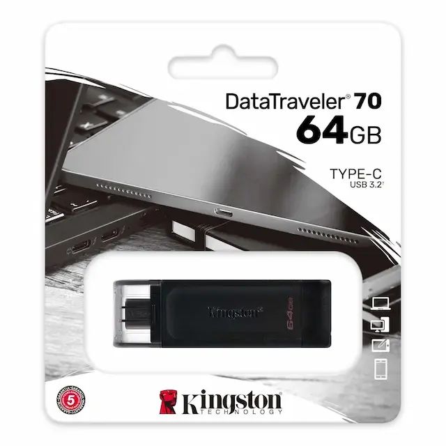 64GB DataTraveler 70 USB 3.2 Gen 1 Type-C 手指/隨身碟 - DT70/64GB【原裝正貨】