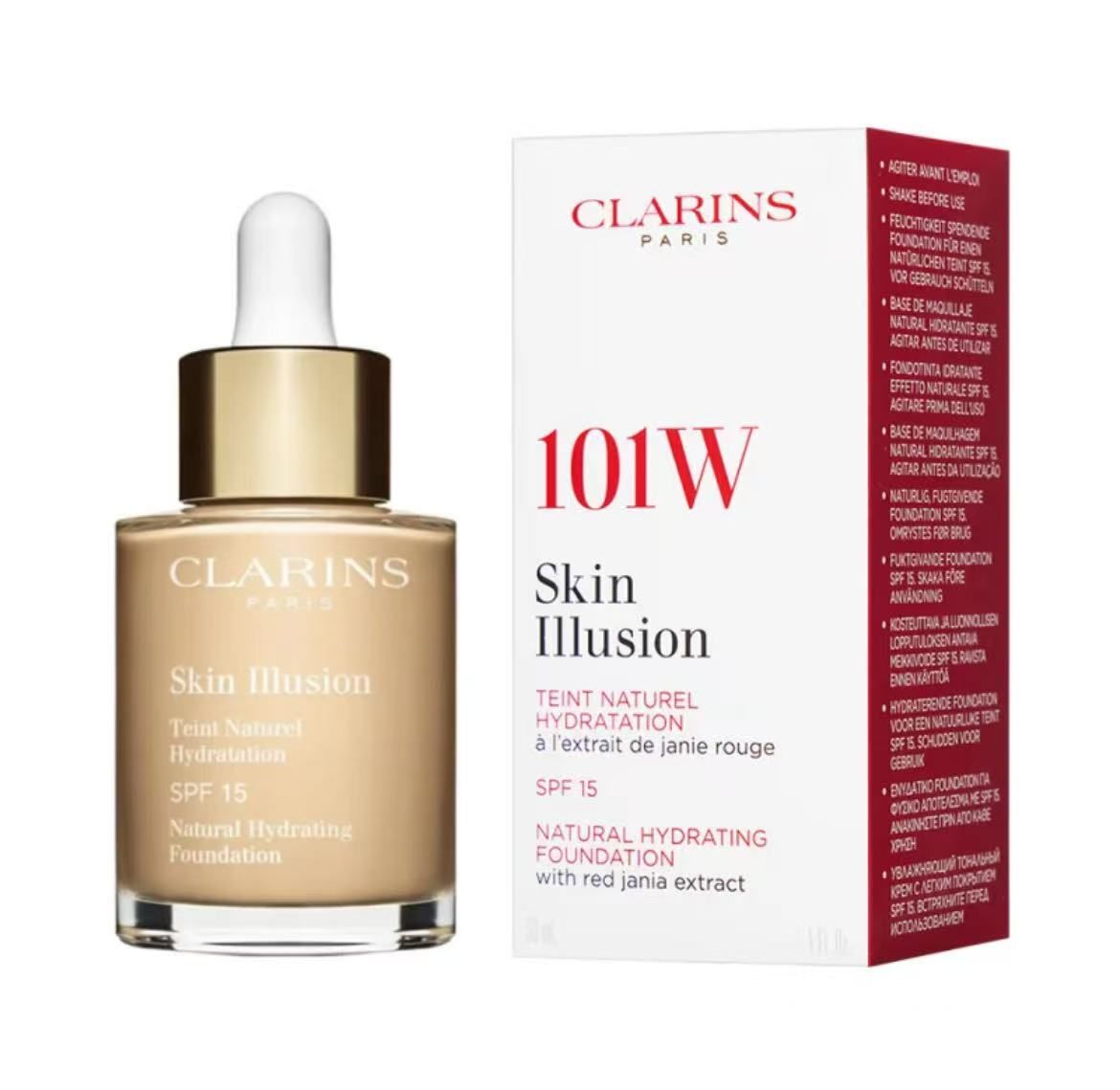 嬌韻詩 小奶瓶粉底液#101  30ml[平行進口](234251) EXP:12/2026