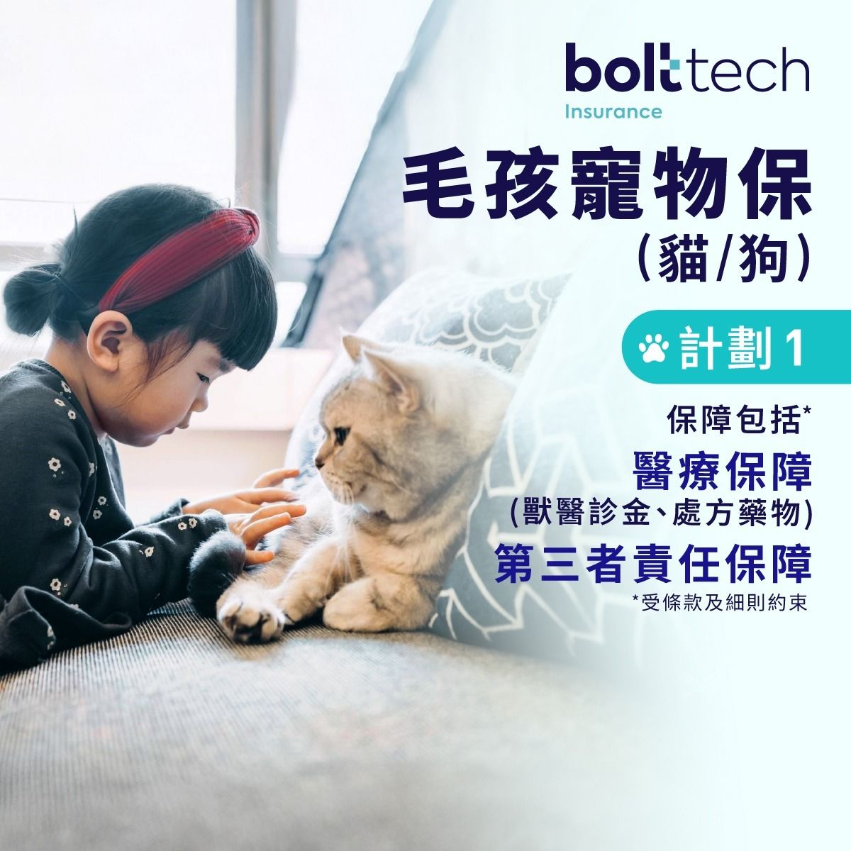 毛孩寵物保 (貓/狗) - 計劃 1