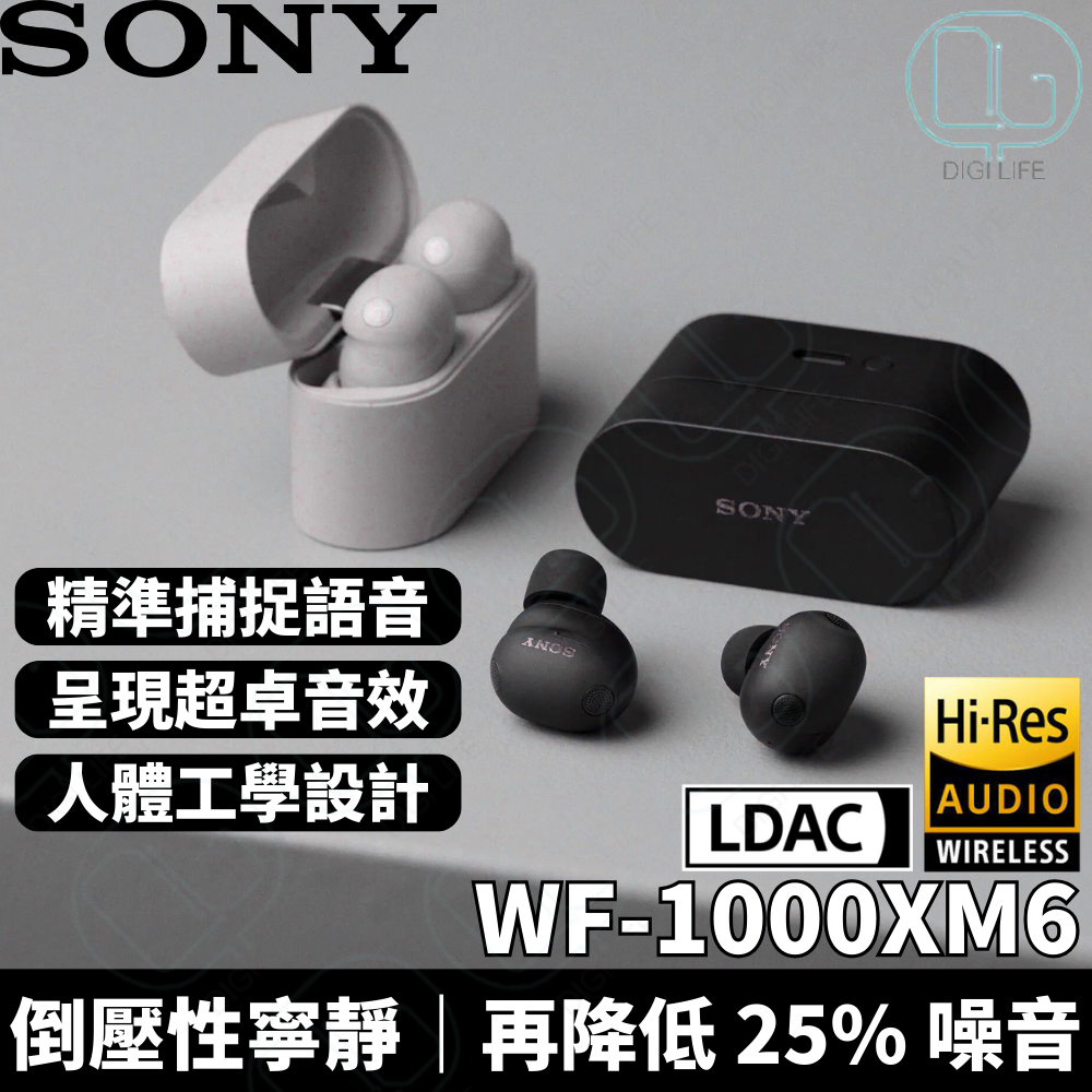 Sony WF-1000XM6 主動降噪真無線藍牙耳機｜黑色
