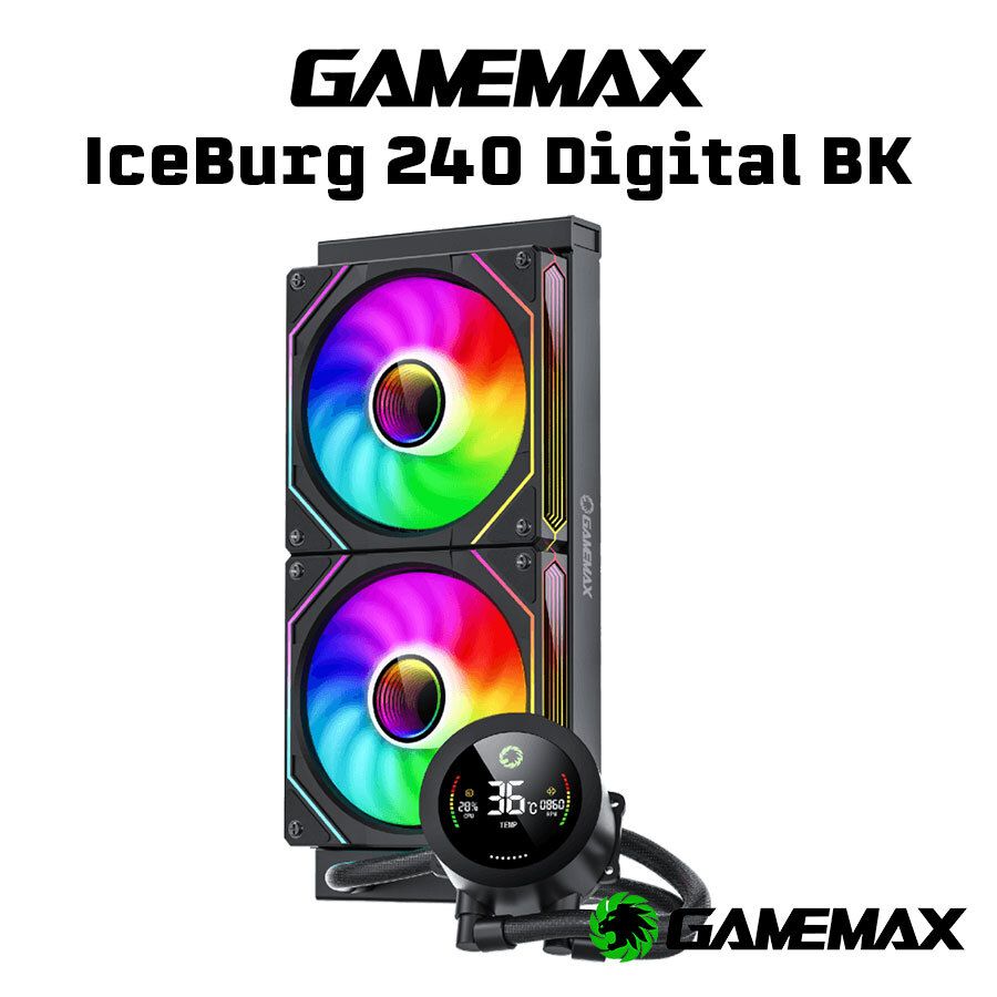GAMEMAX IceBurg 240 Digital Black Liquid Cooler