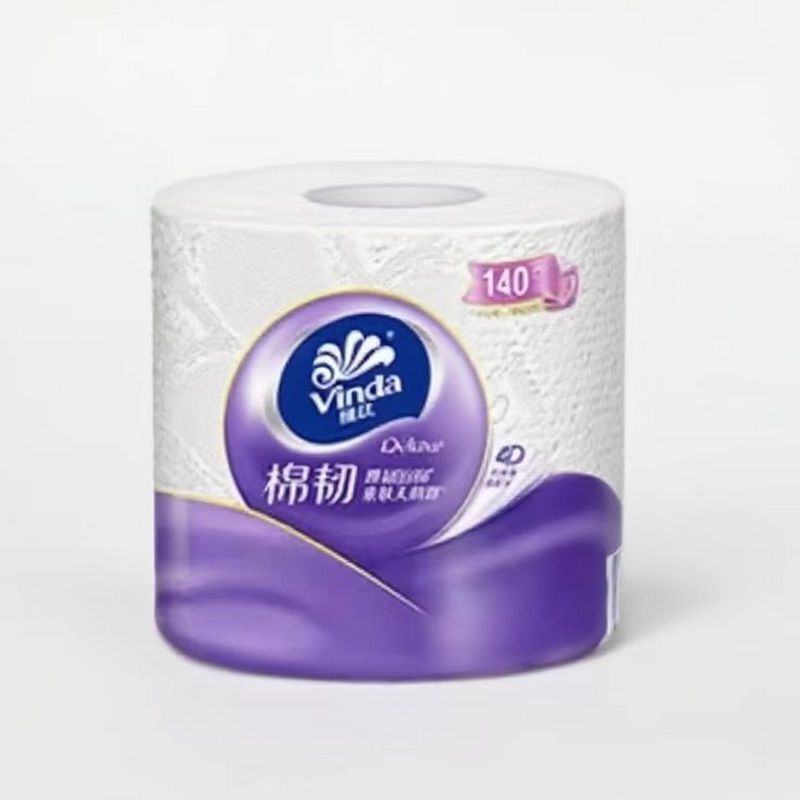 【單卷】維達棉韌有芯捲紙4層加厚立體壓花衛生紙廁紙(140節)(平行進口)