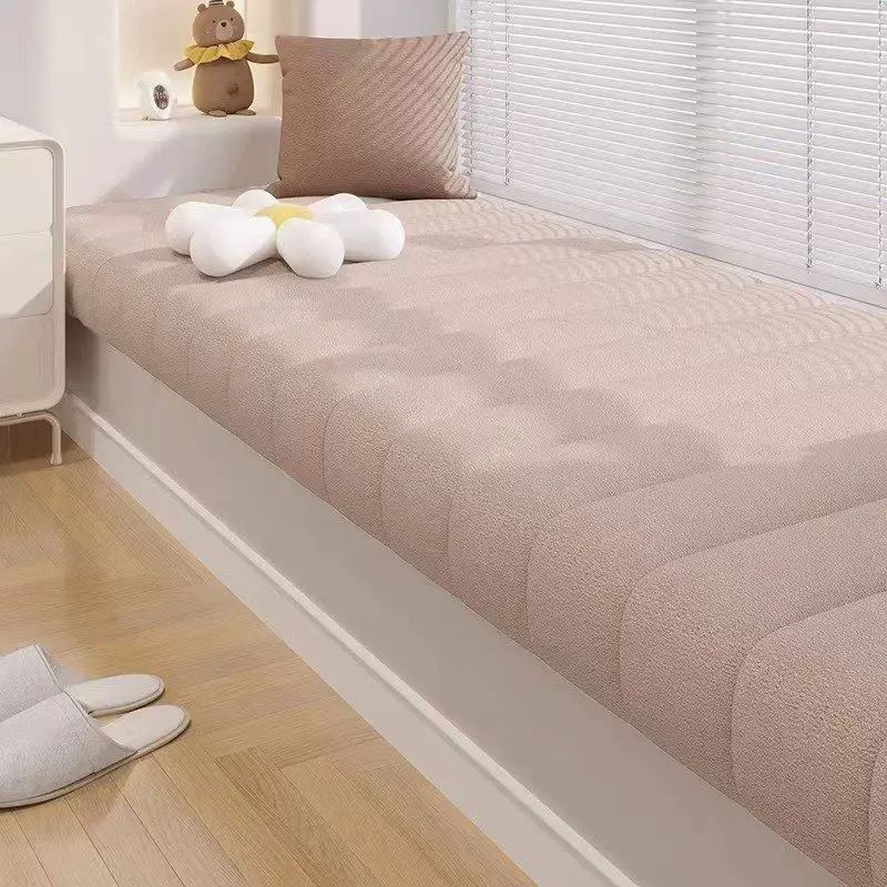 泰迪绒飘窗垫阳台垫子坐垫窗台垫防水防抓新款网红泰迪绒飘窗垫子