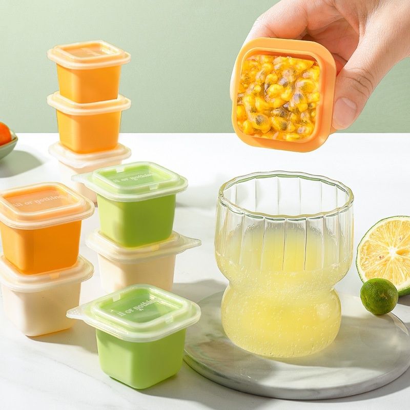 磨俱食品级按压家用6个装一口夏天制冰盒硅胶制冰冰块模具冰格-食品级材质【6个装】一秒脱模