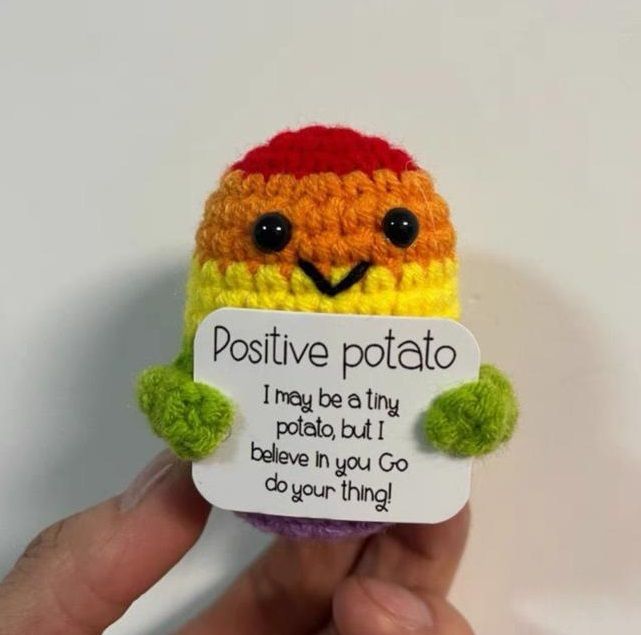 爆款加推 | [彩色] Positive Potato 手工毛線土豆薯仔玩偶 冷織搞鬼公仔擺件 #生日禮物 #聖誕禮物 #聖誕交換禮物 (M ...