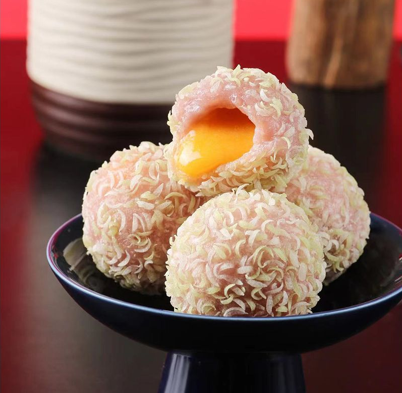 流心咸蛋黃炸芋香糯米糍-茶香麵包糠皮面 10粒/280g 白茶芋球/急凍-18度