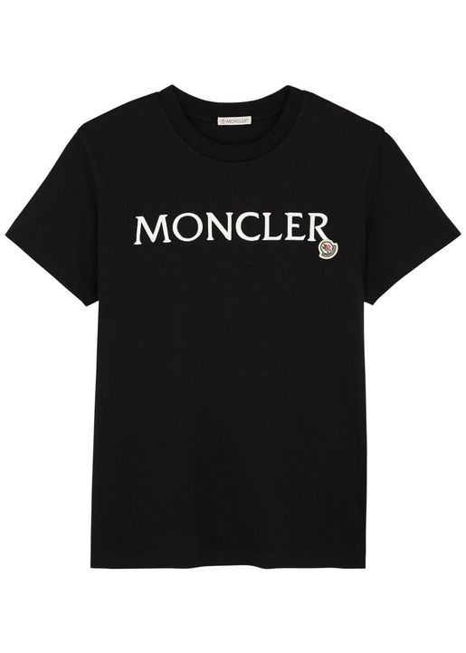 Moncler Moncler Logo embroidered Cotton T shirt Black L HKTVmall