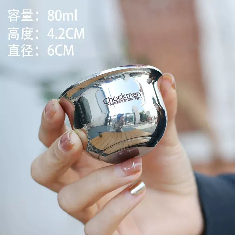 實心316不鏽鋼杯子酒杯迷你加厚酒杯一口杯茶杯