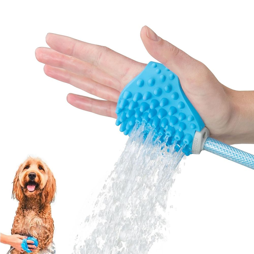 寵物洗澡按摩手套 寵物洗澡淋浴器 寵物洗澡工具 噴霧器和洗滌器合二合一 持久耐用 柔軟 舒緩 擦洗 按摩 出水足 靈活多變操作 清潔便捷 高效節水 握持舒適