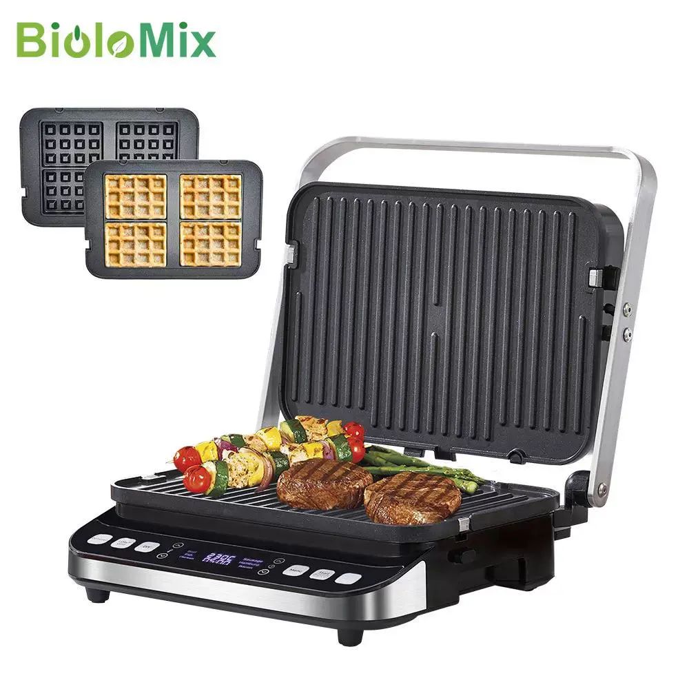 牛排機電餅鐺電煎鑊電燒烤盤帕尼尼機華夫餅機Contact Grill