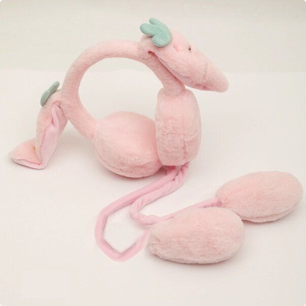 保暖防風毛絨耳罩(建議年齡3-12歲  DEZ36；粉色 耳朵可動款)