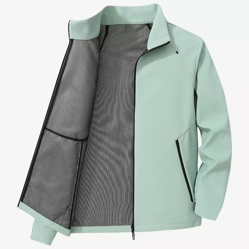 夹克外套男春秋季防风防水简约立领日系复古工装冲锋衣情侣同款