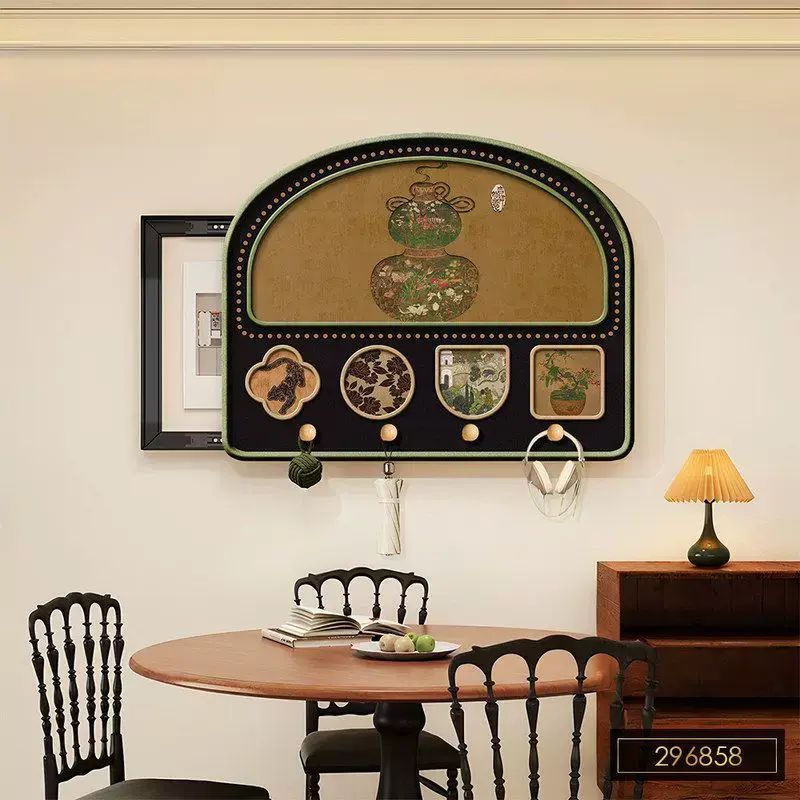 电表箱装饰画可推拉洞洞板收纳置物架客厅配电箱遮挡挂画